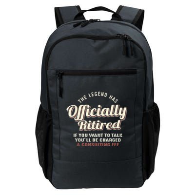 The Legend Has Officially Retired Tee Funny Retirement Daily Commute Backpack