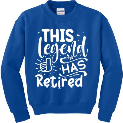 This Legend Has Retired Cute Gift Kids Sweatshirt