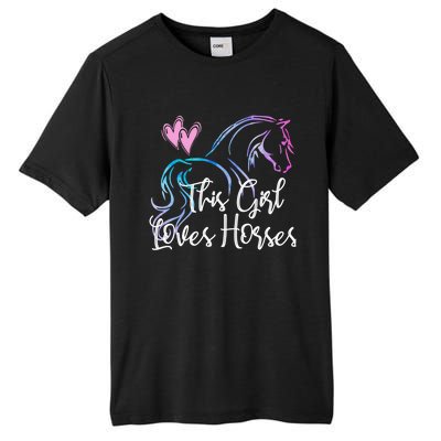 This Loves Horses Horseback Riding Equestrian Rider Mom Great Gift Tall Fusion ChromaSoft Performance T-Shirt