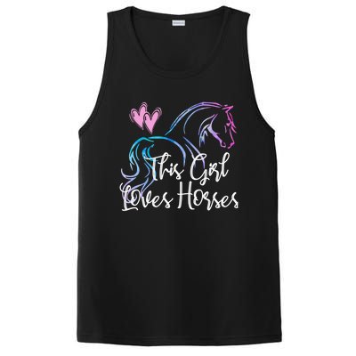 This Loves Horses Horseback Riding Equestrian Rider Mom Great Gift PosiCharge Competitor Tank