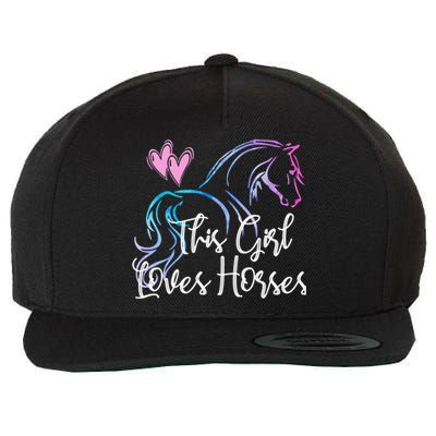 This Loves Horses Horseback Riding Equestrian Rider Mom Great Gift Wool Snapback Cap