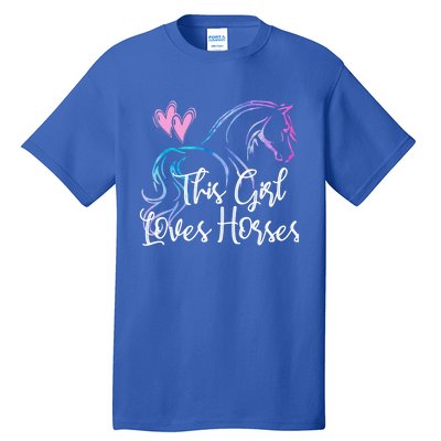 This Loves Horses Horseback Riding Equestrian Rider Mom Great Gift Tall T-Shirt