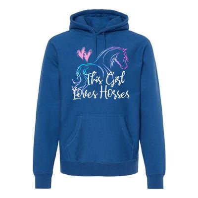 This Loves Horses Horseback Riding Equestrian Rider Mom Great Gift Premium Hoodie