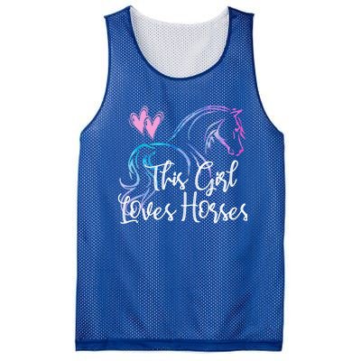 This Loves Horses Horseback Riding Equestrian Rider Mom Great Gift Mesh Reversible Basketball Jersey Tank