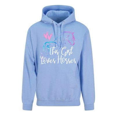 This Loves Horses Horseback Riding Equestrian Rider Mom Great Gift Unisex Surf Hoodie