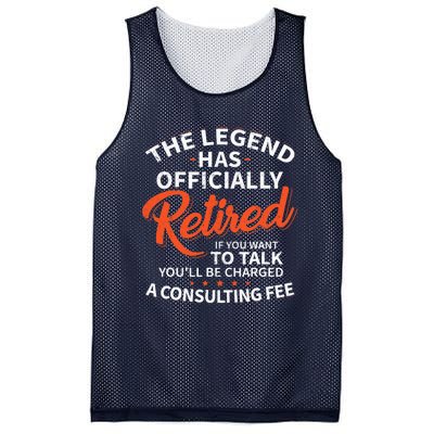 The Legend Has Retired Officer Officially Retirement Mesh Reversible Basketball Jersey Tank