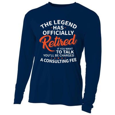 The Legend Has Retired Officer Officially Retirement Cooling Performance Long Sleeve Crew