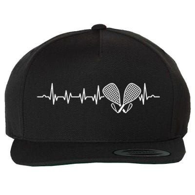 Tennis Lover Heartbeat Tennis Player Coach Racquetball Ball Wool Snapback Cap