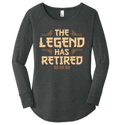 The Legend Has Retired Retirement Humor Women's Perfect Tri Tunic Long Sleeve Shirt