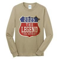 The Legend Has Retired 2025 Vintage Retro Retirement Tall Long Sleeve T-Shirt