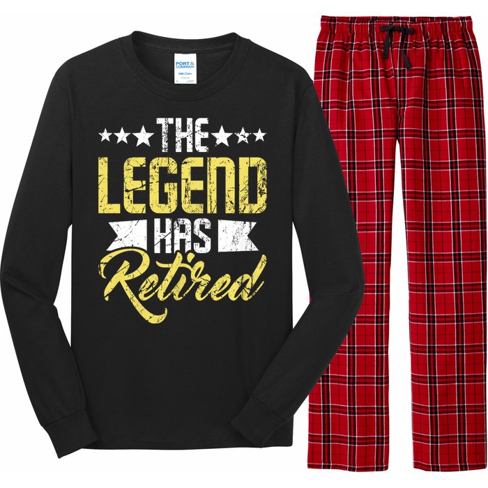 The Legend Has Retired Retirement Retiree Pension Retiring Long Sleeve Pajama Set