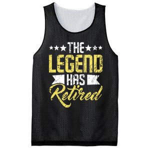 The Legend Has Retired Retirement Retiree Pension Retiring Mesh Reversible Basketball Jersey Tank