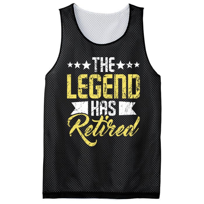 The Legend Has Retired Retirement Retiree Pension Retiring Mesh Reversible Basketball Jersey Tank