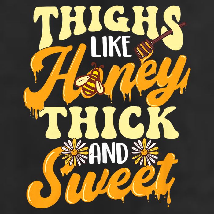 Thighs Like Honey Thick And Sweet Thick Thighs 7 Panel Mesh Trucker Snapback Hat
