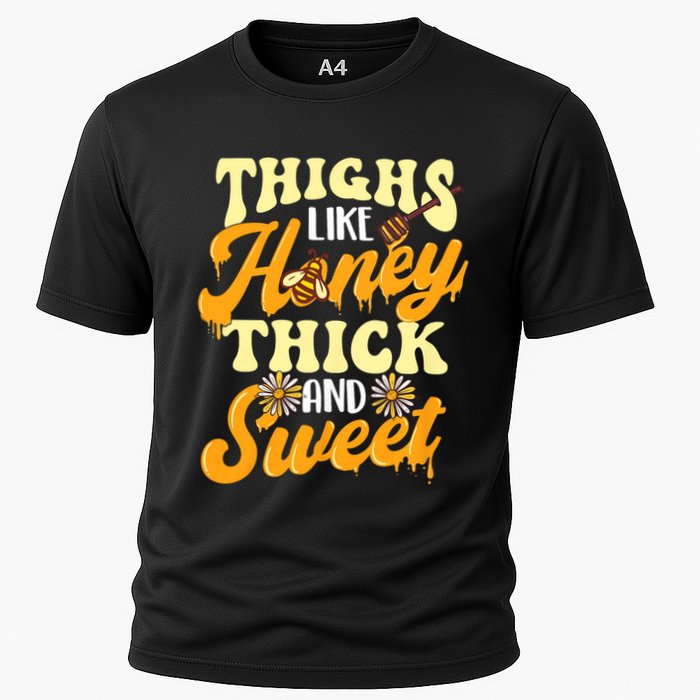 Thighs Like Honey Thick And Sweet Thick Thighs Cooling Performance Crew T-Shirt