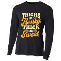 Thighs Like Honey Thick And Sweet Thick Thighs Cooling Performance Long Sleeve Crew