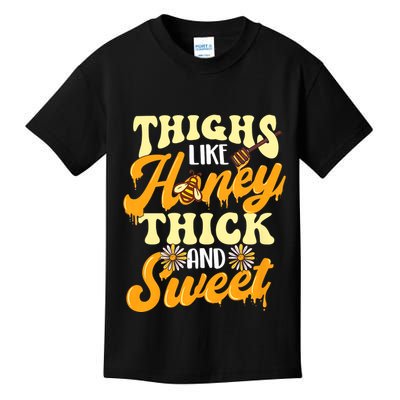 Thighs Like Honey Thick And Sweet Thick Thighs Kids T-Shirt