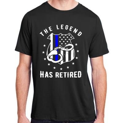 The Legend Has Retired Police Officer Gift Cop Funny Gift Adult ChromaSoft Performance T-Shirt