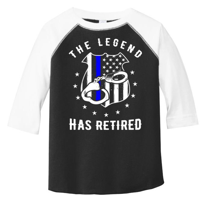 The Legend Has Retired Police Officer Gift Cop Funny Gift Toddler Fine Jersey T-Shirt