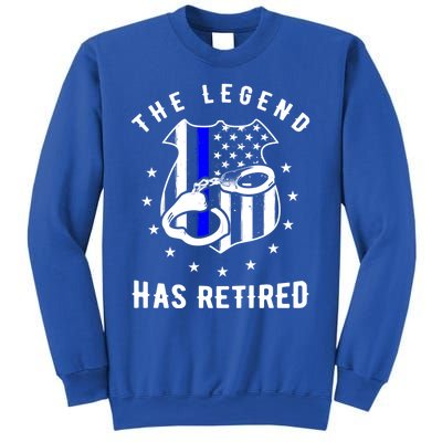 The Legend Has Retired Police Officer Gift Cop Funny Gift Sweatshirt