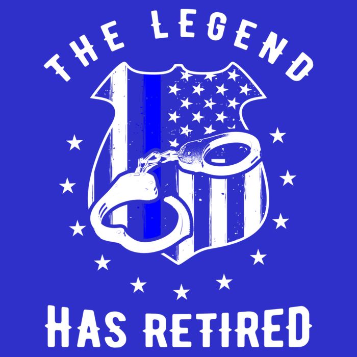 The Legend Has Retired Police Officer Gift Cop Funny Gift V-Neck T-Shirt