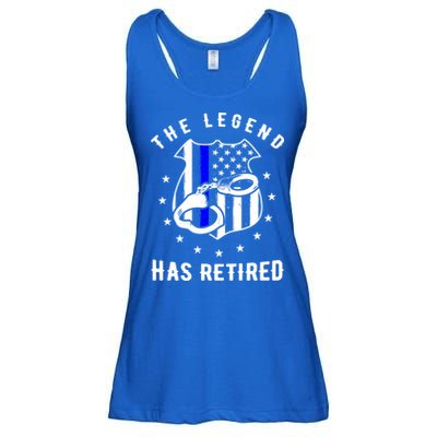 The Legend Has Retired Police Officer Gift Cop Funny Gift Ladies Essential Flowy Tank