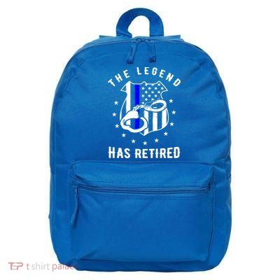 The Legend Has Retired Police Officer Gift Cop Funny Gift 16 in Basic Backpack