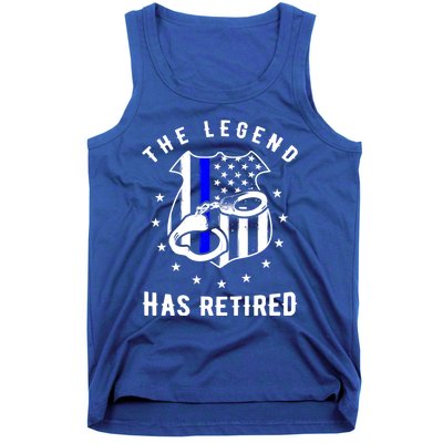 The Legend Has Retired Police Officer Gift Cop Funny Gift Tank Top