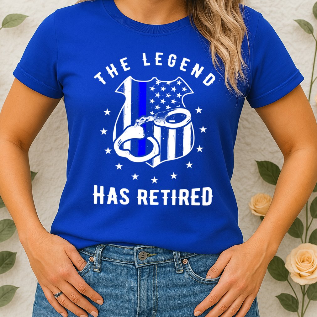 The Legend Has Retired Police Officer Gift Cop Funny Gift Womens T-Shirt