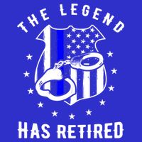 The Legend Has Retired Police Officer Gift Cop Funny Gift Womens T-Shirt