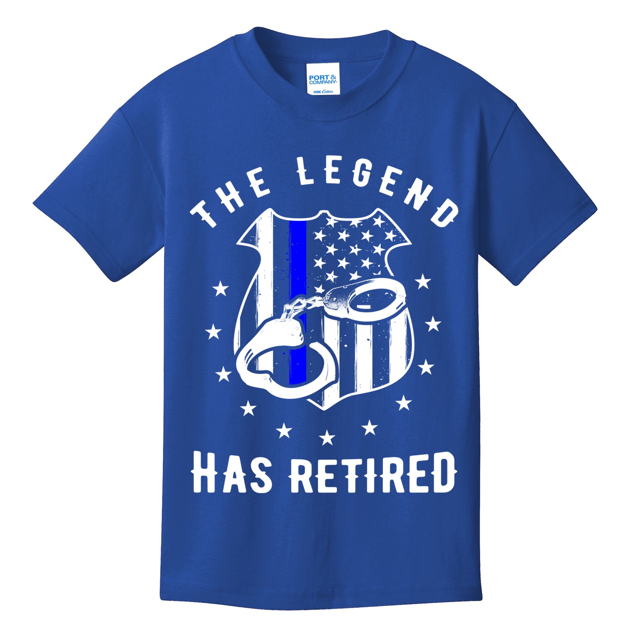 The Legend Has Retired Police Officer Gift Cop Funny Gift Kids T-Shirt