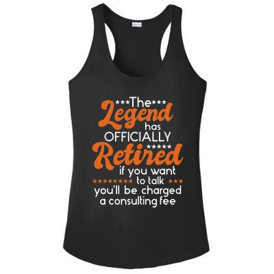 The Legend Has Officially Retired - Retiree Retirement Ladies PosiCharge Competitor Racerback Tank