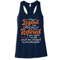 The Legend Has Officially Retired - Retiree Retirement Women's Racerback Tank