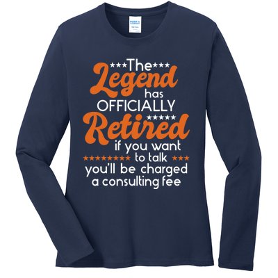 The Legend Has Officially Retired - Retiree Retirement Ladies Long Sleeve Shirt