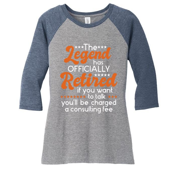 The Legend Has Officially Retired - Retiree Retirement Women's Tri-Blend 3/4-Sleeve Raglan Shirt