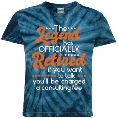 The Legend Has Officially Retired - Retiree Retirement Kids Tie-Dye T-Shirt