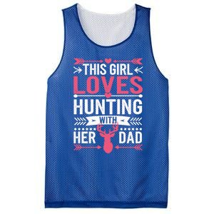 This Loves Hunting With Her Dad Cute Gift Mesh Reversible Basketball Jersey Tank