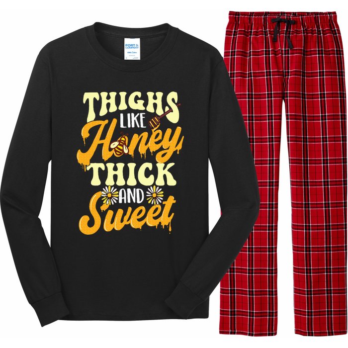 Thighs Like Honey Thick And Sweet Thick Thighs Long Sleeve Pajama Set