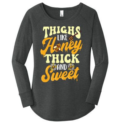 Thighs Like Honey Thick And Sweet Thick Thighs Women's Perfect Tri Tunic Long Sleeve Shirt