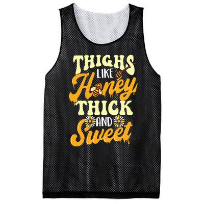 Thighs Like Honey Thick And Sweet Thick Thighs Mesh Reversible Basketball Jersey Tank