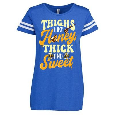 Thighs Like Honey Thick And Sweet Thick Thighs Enza Ladies Jersey Football T-Shirt