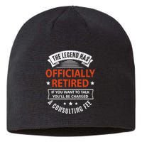 The Legend Has Officially Retired Funny Retirement Gifts Men Sustainable Beanie