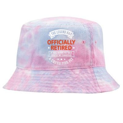 The Legend Has Officially Retired Funny Retirement Gifts Men Tie-Dyed Bucket Hat