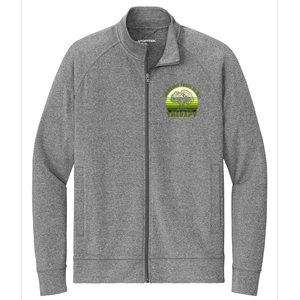 Tree Lover Hugging Trees Is My Therapy Stretch Full-Zip Cadet Jacket