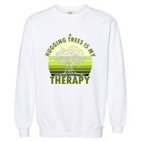 Tree Lover Hugging Trees Is My Therapy Garment-Dyed Sweatshirt