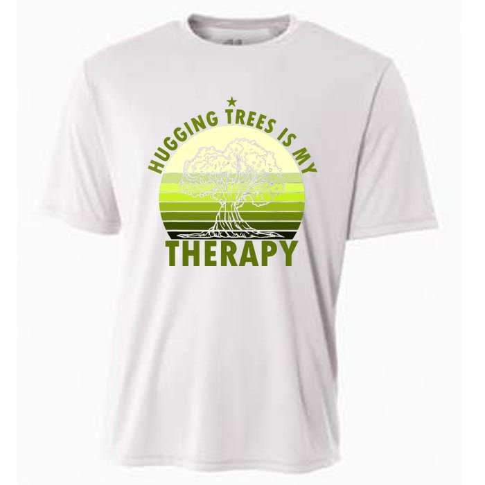 Tree Lover Hugging Trees Is My Therapy Cooling Performance Crew T-Shirt