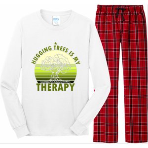 Tree Lover Hugging Trees Is My Therapy Long Sleeve Pajama Set