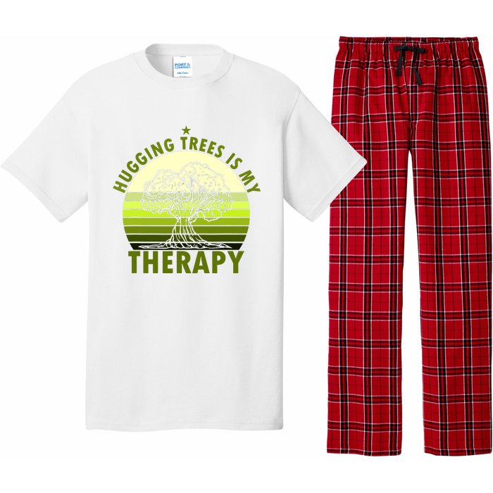 Tree Lover Hugging Trees Is My Therapy Pajama Set