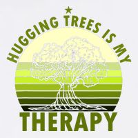 Tree Lover Hugging Trees Is My Therapy Flat Bill Trucker Hat