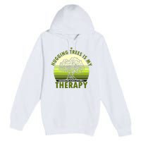 Tree Lover Hugging Trees Is My Therapy Premium Pullover Hoodie